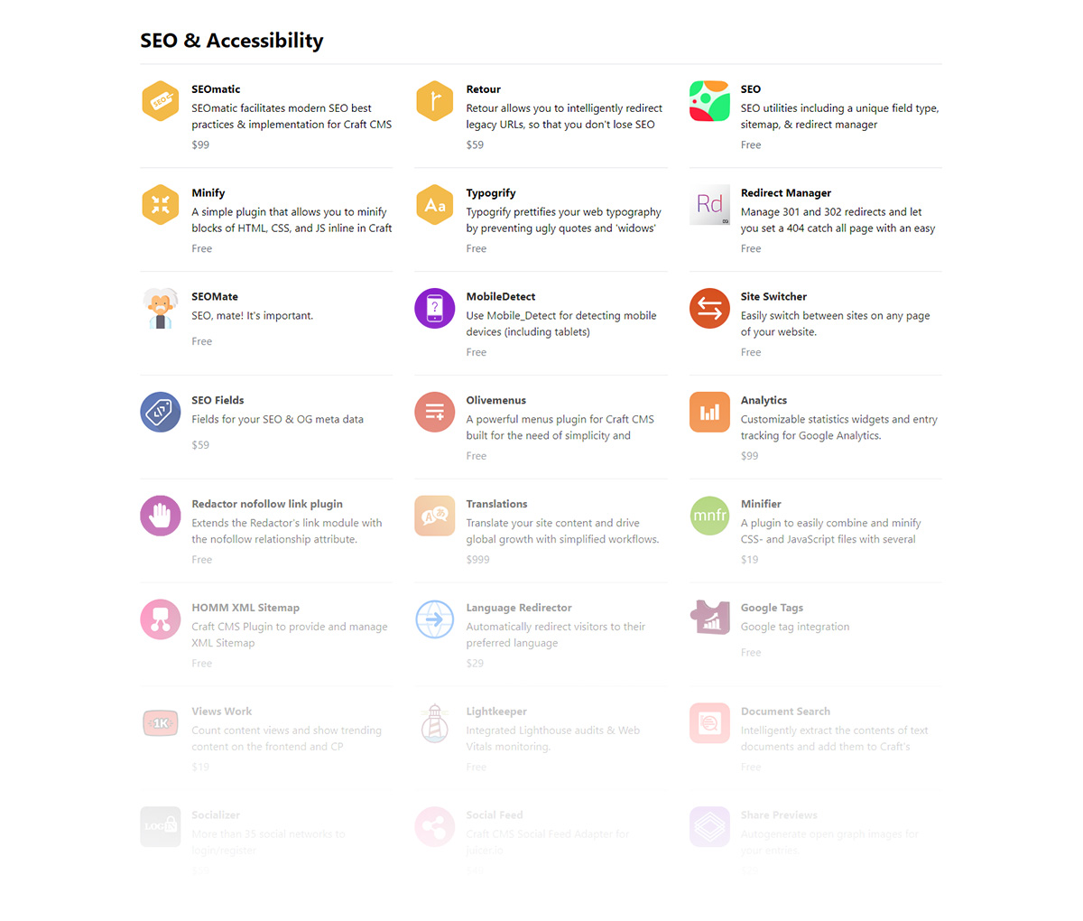 Craft CMS SEO and Accessibility 