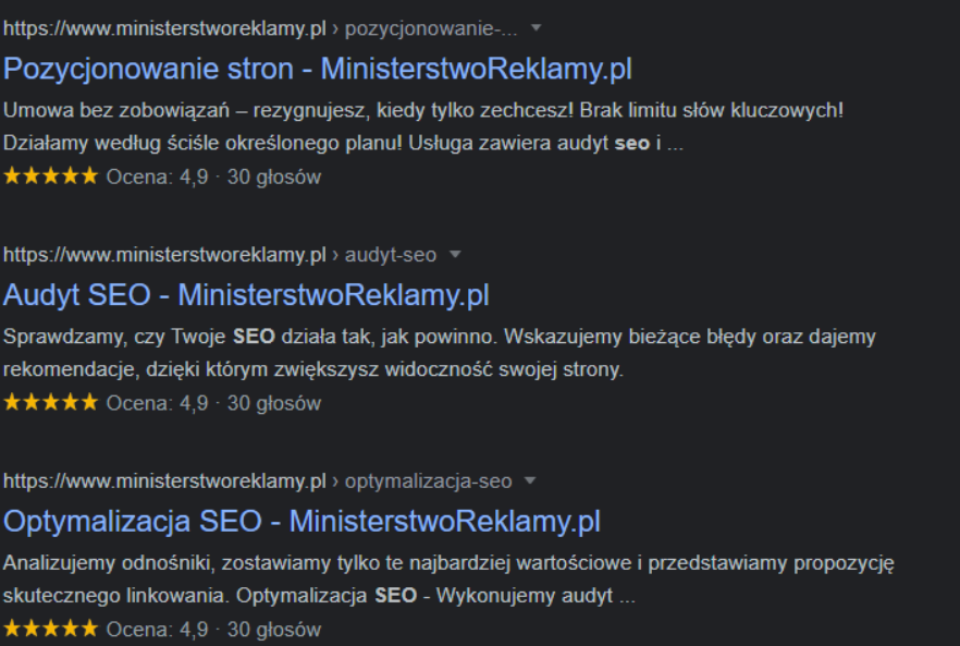 Przykładowe meta Title 