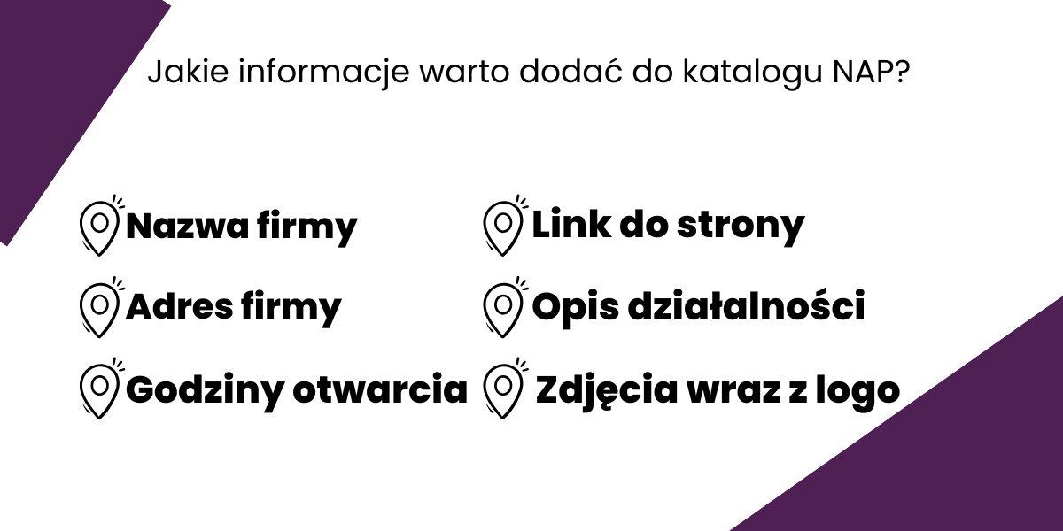 jakie dane należy dodać do katalogu NAP
