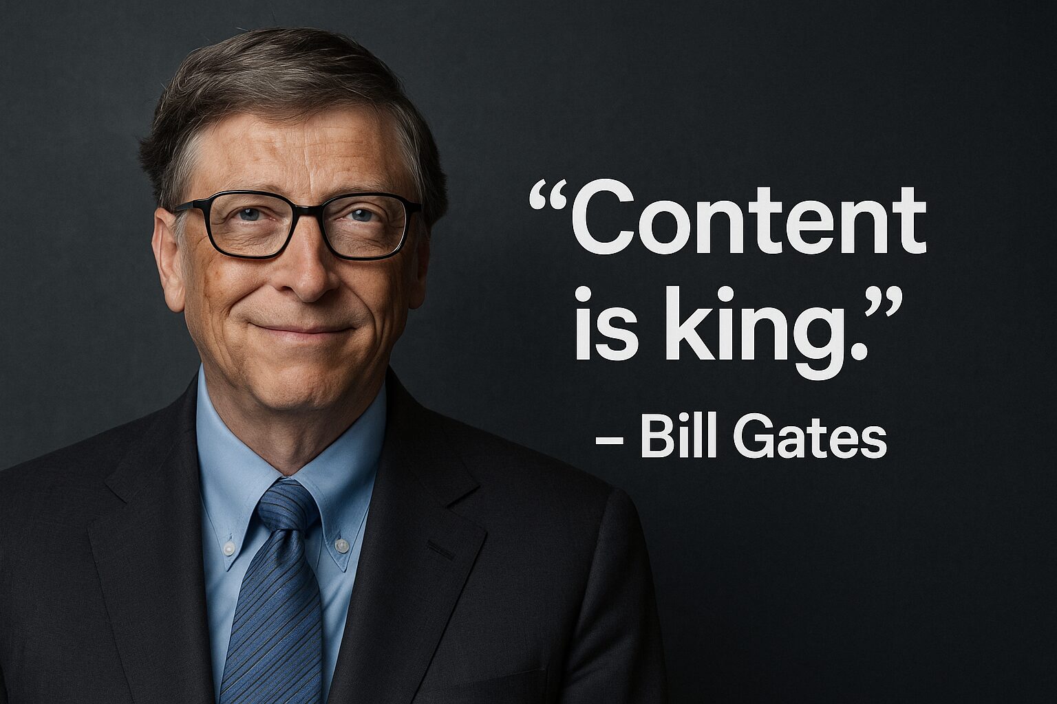 Content is king - Bill Gates
